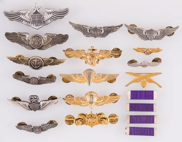 15 US ARMED FORCES WINGS BADGES