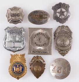 9 OBSOLETE NEW YORK SERVICES BADGES