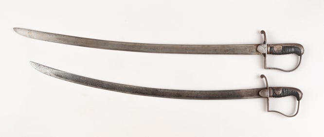 2 WWI IMPERIAL GERMAN M1849 ARTILLERY SABERS