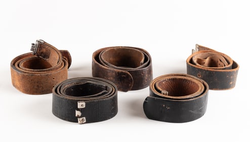 5 GERMAN LEATHER BELTS