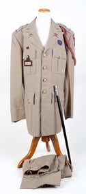 1LT MAGADIEU 82ND AIRBORNE UNIFORM & SWAGGER STICK
