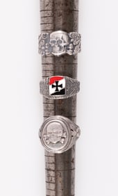 3 TOTENKOPF WAR RINGS
