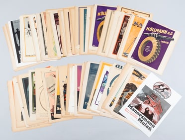 COLLECTION OF 70+ EARLY 1900S GERMAN MAGAZINE POSTERS & ADVERTISEMENTS