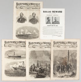 4 CIVIL WAR HARPER'S WEEKLY MAGAZINES
