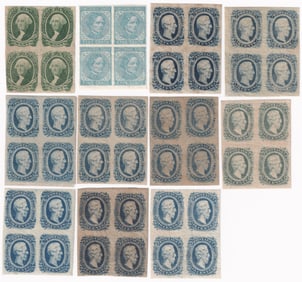 48 AMERICAN CONFEDERATE POSTAGE STAMPS