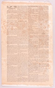 CIVIL WAR CONFEDERATE WALLPAPER NEWSPAPER PRINTED ON WALLPAPER FROM 1863 THE VICKSBURG DAILY CITIZEN