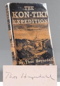 THOR HEYERDAHL AUTOGRAPHED THE KON-TIKI EXPEDITION