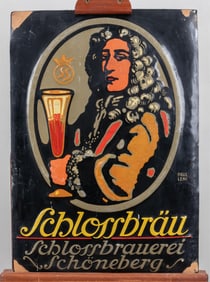 SCHLOSSBRAUEREI SCHONEBERG BEER ADVERTISING SIGN BY PAUL LENI