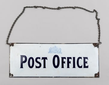 1930S BRITISH POST OFFICE SIGN
