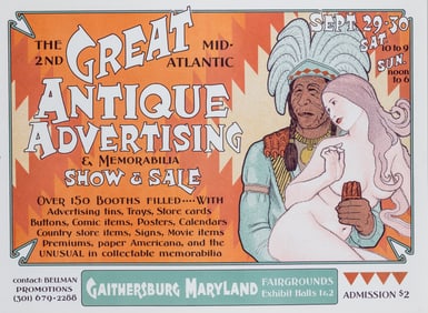 7 MID-ATLANTIC ANTIQUE ADVERTISING AND MEMORABILIA SHOW POSTERS