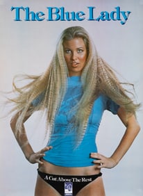 THE BLUE LADY MANNITE CONOSCENTI HEADSHOP POSTER