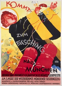 LUDWIG HOHLWEIN KOMMT ZUM FASCHING NACH MUNCHEN POSTER