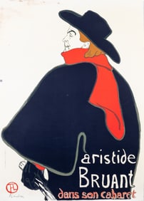 TOULOUSE-LAUTREC ARISTIDE BRUANT AT HIS CABARET POSTER