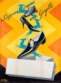 GAZELLE SHOES FRENCH ADVERTISING POSTER