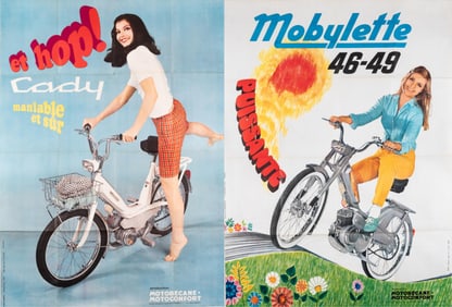 2X FRENCH SCOOTER ADVERTISING POSTERS