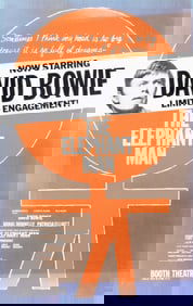 DAVID BOWIE IN THE ELEPHANT MAN WINDOW CARD