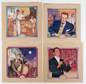 FOUR RICHARD WALDREP BIG BANDS RECORDS ORIGINAL COVER ART