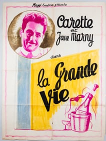 THE BIG LIFE HAND PAINTED FRENCH MOVIE POSTER