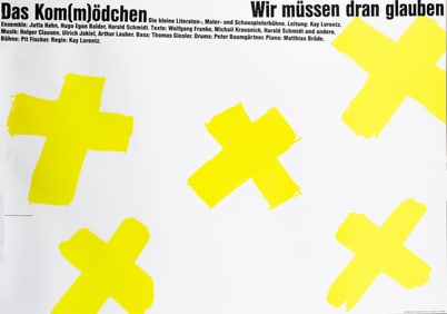DAS KOM(M)OEDCHEN GERMAN THEATER POSTER BY UWE LOESCH