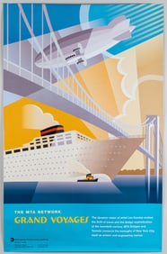 GRAND VOYAGES CRUISE TRAVEL POSTER