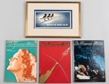 VINTAGE FORD MAGAZINES AND ADVERTISEMENT (4 PIECES)