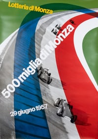 500 MILES OF MONZA 1957 RACE POSTER