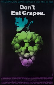 CESAR CHAVEZ GRAPE BOYCOTT POSTER