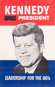 ORIGINAL JOHN F. KENNEDY 1960S CAMPAIGN POSTER