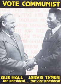 GUS HALL 1972 US PRESIDENTIAL CAMPAIGN POSTER