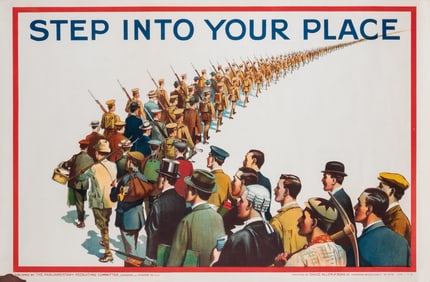 STEP INTO YOUR PLACE WWI BRITISH RECRUITMENT POSTER