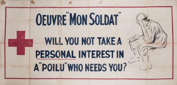 LARGE WWI RED CROSS POSTER