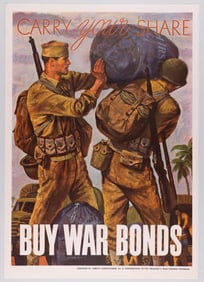 CARRY YOUR SHARE - BUY WAR BONDS WWII POSTER JOSEPH HIRSCH