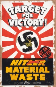 HIT THE JAP POT WWII LOCKHEED ANTI-AXIS PROPAGANDA POSTER
