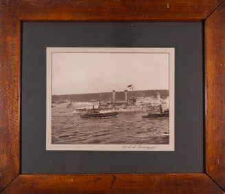 USS IOWA FRAMED LITHO PRINT