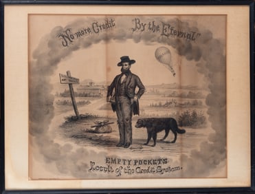 1870S ANTI-BANKING ENGRAVING BY W.J. FOLGER