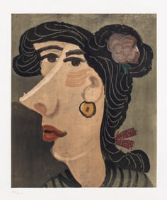 PORTRAIT OF A WOMAN LITHOGRAPHIC ANDRE DERAIN