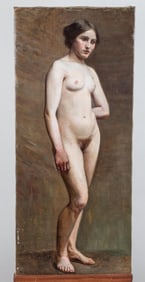 OIL PAINTING OF A NUDE WOMAN
