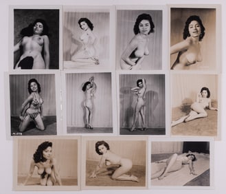 VINTAGE STRIP SET 11 NUDE STRIPTEASE PHOTOGRAPHS