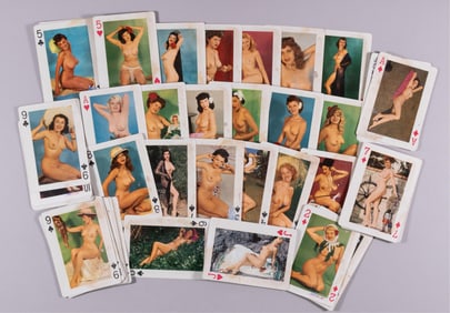 3 VINTAGE ADULT 1940S & 1950S HARDCORE PLAYING CARD DECKS