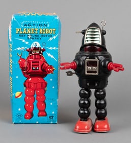 VINTAGE ACTION PLANET ROBOT WIND-UP TOY [KO JAPAN]