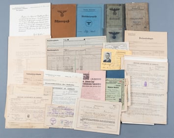 THIRD REICH REICHSBAHN CERTIFICATE AND AWARD DOCUMENTS