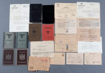 GERMAN THIRD REICH PERSONAL DOCUMENT GROUPING