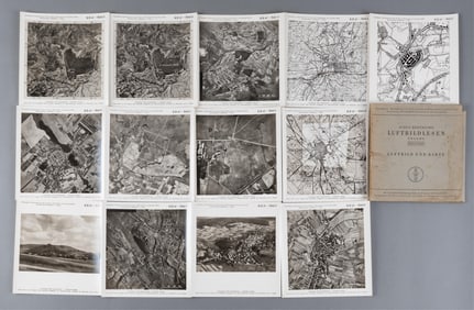 WWII LUFTWAFFE AERIAL PHOTOGRAPH SET