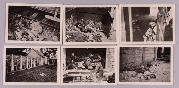 6 WWII NAZI ATROCITIES DACHAU KZ PHOTOGRAPHS