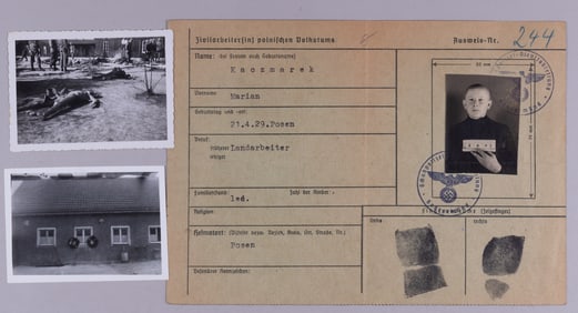 WWII NAZI ATROCITY PHOTOS AND DOCUMENT