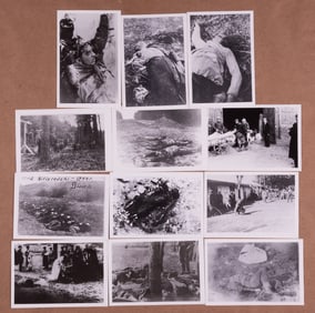 12 PHOTOGRAPHS OF HOLOCAUST NAZI ATROCITIES