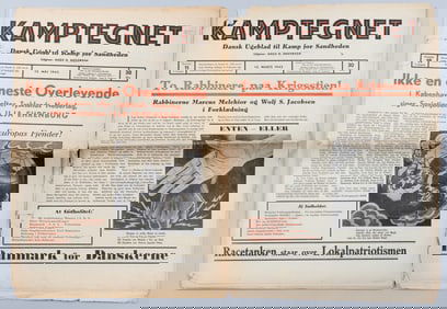 2 DANISH PRO-NAZI NEWSPAPER 'KAMPTEGNET'