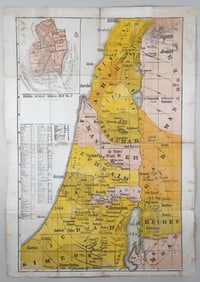 LATE 19TH CENTURY PALESTINE SUNDAY SCHOOL MAP