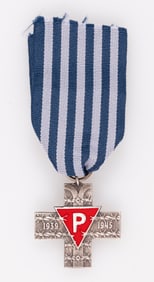 POLISH AUSCHWITZ CROSS MEDAL HOLOCAUST SURVIVOR (PRL)