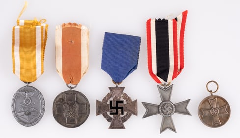 5 WWII GERMAN MEDALS